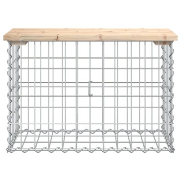 vidaXL Παγκάκι Κήπου Συρματοκιβώτιο 63x31,5x42cm Μασίφ Ξύλο Πεύκου 1 τεμ.