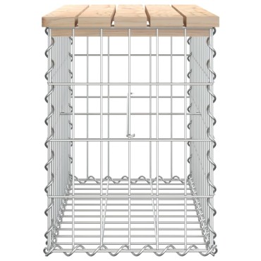 vidaXL Παγκάκι Κήπου Συρματοκιβώτιο 63x31,5x42cm Μασίφ Ξύλο Πεύκου 1 τεμ.