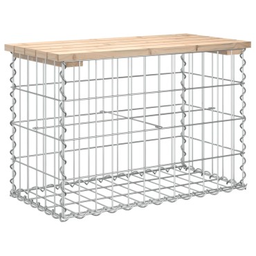 vidaXL Παγκάκι Κήπου Συρματοκιβώτιο 63x31,5x42cm Μασίφ Ξύλο Πεύκου 1 τεμ.