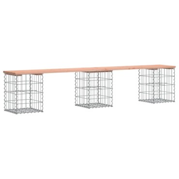 vidaXL Πάγκος Κήπου Συρματοκιβώτιο 203x31x42cm Μασίφ Ψευδοτσούγκα 1 τεμ.