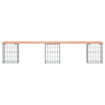 vidaXL Πάγκος Κήπου Συρματοκιβώτιο 203x31x42cm Μασίφ Ψευδοτσούγκα 1 τεμ.
