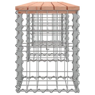 vidaXL Πάγκος Κήπου Συρματοκιβώτιο 203x31x42cm Μασίφ Ψευδοτσούγκα 1 τεμ.