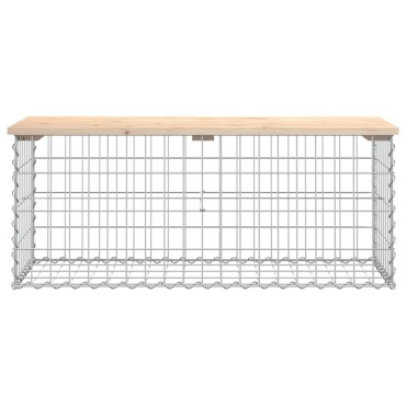 vidaXL Παγκάκι Κήπου Συρματοκιβώτιο 103x44x42cm Μασίφ Ξύλο Πεύκου 1 τεμ.