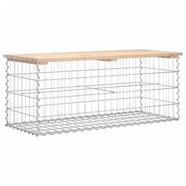 vidaXL Παγκάκι Κήπου Συρματοκιβώτιο 103x44x42cm Μασίφ Ξύλο Πεύκου 1 τεμ.