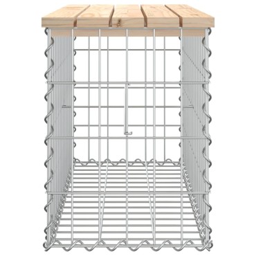 vidaXL Παγκάκι Κήπου Συρματοκιβώτιο 83x31,5x42cm Μασίφ Ξύλο Πεύκου 1 τεμ.
