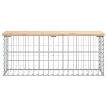 vidaXL Παγκάκι Κήπου Συρματοκιβώτιο 103x31,5x42cm Μασίφ Ξύλο Πεύκου 1 τεμ.