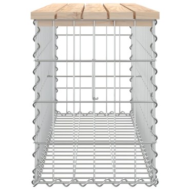 vidaXL Παγκάκι Κήπου Συρματοκιβώτιο 103x31,5x42cm Μασίφ Ξύλο Πεύκου 1 τεμ.