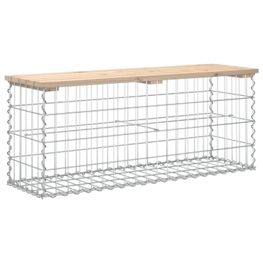 vidaXL Παγκάκι Κήπου Συρματοκιβώτιο 103x31,5x42cm Μασίφ Ξύλο Πεύκου 1 τεμ.