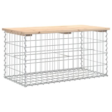 vidaXL Παγκάκι Κήπου Συρματοκιβώτιο 83x44x42cm Μασίφ Ξύλο Πεύκου 1 τεμ.