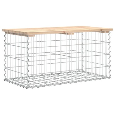 vidaXL Παγκάκι Κήπου Συρματοκιβώτιο 83x44x42cm Μασίφ Ξύλο Πεύκου 1 τεμ.