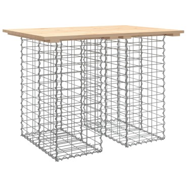 vidaXL Παγκάκι Κήπου Συρματοκιβώτιο 100x70x72cm από Μασίφ Ξύλο Πεύκου 1 τεμ.