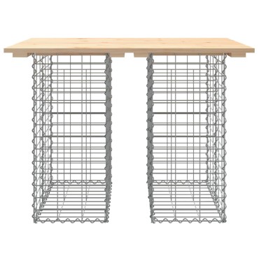 vidaXL Παγκάκι Κήπου Συρματοκιβώτιο 100x70x72cm από Μασίφ Ξύλο Πεύκου 1 τεμ.