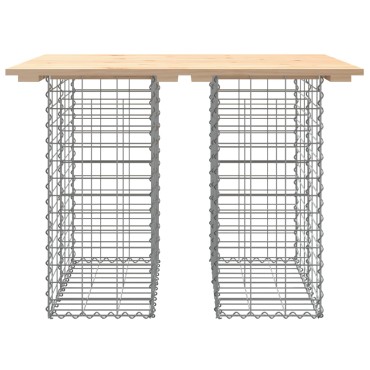 vidaXL Παγκάκι Κήπου Συρματοκιβώτιο 100x70x72cm από Μασίφ Ξύλο Πεύκου 1 τεμ.