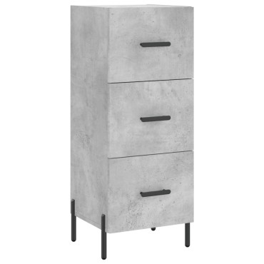 vidaXL Ντουλάπι Γκρι Σκυροδέματος 34,5x34x180cm Επεξεργασμένο Ξύλο 1 τεμ.