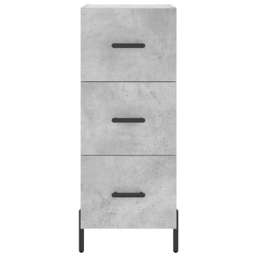 vidaXL Ντουλάπι Γκρι Σκυροδέματος 34,5x34x180cm Επεξεργασμένο Ξύλο 1 τεμ.