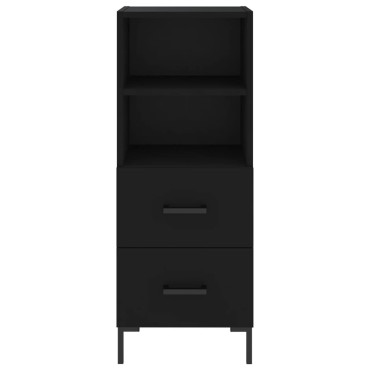 vidaXL Ντουλάπι Μαύρο 34,5x34x180cm από Επεξεργασμένο Ξύλο 1 τεμ.