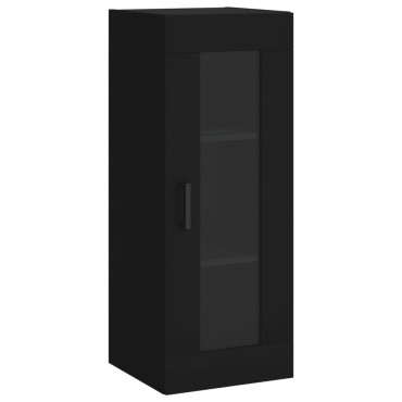 vidaXL Ντουλάπι Μαύρο 34,5x34x180cm από Επεξεργασμένο Ξύλο 1 τεμ.