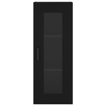 vidaXL Ντουλάπι Μαύρο 34,5x34x180cm από Επεξεργασμένο Ξύλο 1 τεμ.