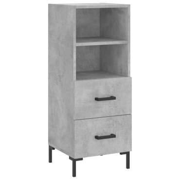 vidaXL Ντουλάπι Γκρι Σκυροδέματος 34,5x34x180cm Επεξεργασμένο Ξύλο 1 τεμ.