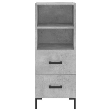 vidaXL Ντουλάπι Γκρι Σκυροδέματος 34,5x34x180cm Επεξεργασμένο Ξύλο 1 τεμ.