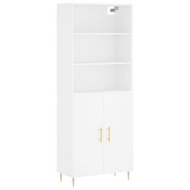 vidaXL Ντουλάπι Λευκό 69,5x34x180cm από Επεξεργασμένο Ξύλο 1 τεμ.