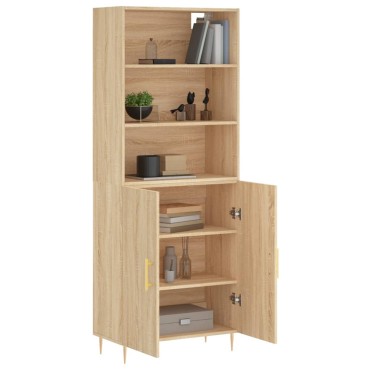 vidaXL Ντουλάπι Sonoma δρυς 69,5x34x180cm από Επεξεργασμένο Ξύλο 1 τεμ.