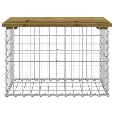 vidaXL Παγκάκι Κήπου Συρματοκιβώτιο 63x44x42cm Εμποτ. Ξύλο Πεύκου 1 τεμ.