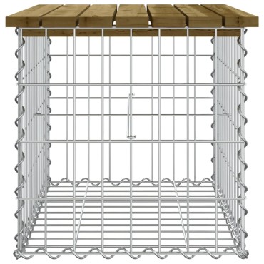 vidaXL Παγκάκι Κήπου Συρματοκιβώτιο 63x44x42cm Εμποτ. Ξύλο Πεύκου 1 τεμ.