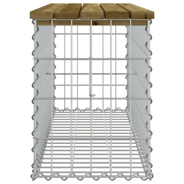 vidaXL Παγκάκι Κήπου Συρματοκιβώτιο 103x31,5x42cm Εμποτ. Ξύλο Πεύκου 1 τεμ.