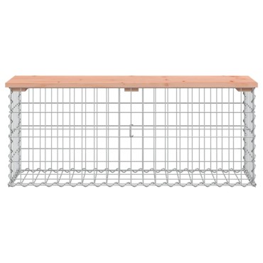 vidaXL Πάγκος Κήπου Συρματοκιβώτιο 103x31,5x42cm Μασίφ Ψευδοτσούγκα 1 τεμ.