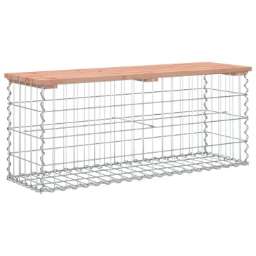 vidaXL Πάγκος Κήπου Συρματοκιβώτιο 103x31,5x42cm Μασίφ Ψευδοτσούγκα 1 τεμ.