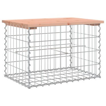 vidaXL Πάγκος Κήπου Συρματοκιβώτιο 63x44x42cm Μασίφ Ψευδοτσούγκα 1 τεμ.