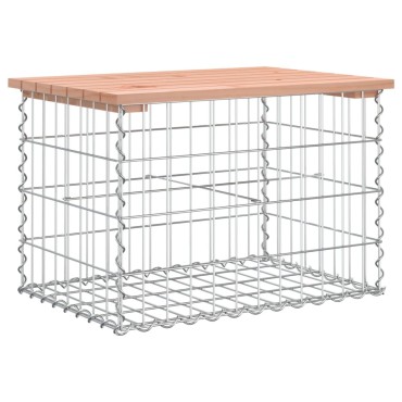 vidaXL Πάγκος Κήπου Συρματοκιβώτιο 63x44x42cm Μασίφ Ψευδοτσούγκα 1 τεμ.