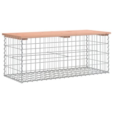 vidaXL Πάγκος Κήπου Συρματοκιβώτιο 103x44x42cm Μασίφ Ψευδοτσούγκα 1 τεμ.