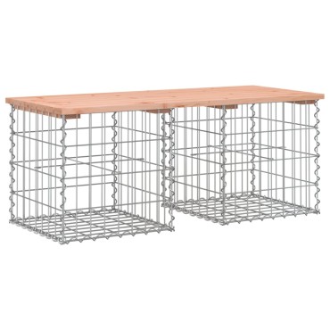 vidaXL Πάγκος Κήπου Συρματοκιβώτιο 103x44x42cm Μασίφ Ψευδοτσούγκα 1 τεμ.