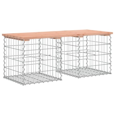 vidaXL Πάγκος Κήπου Συρματοκιβώτιο 103x44x42cm Μασίφ Ψευδοτσούγκα 1 τεμ.