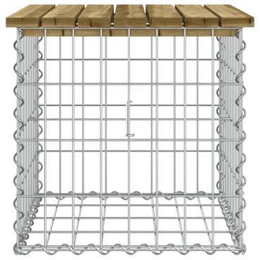 vidaXL Παγκάκι Κήπου Συρματοκιβώτιο 43x44x42cm Εμποτ. Ξύλο Πεύκου 1 τεμ.
