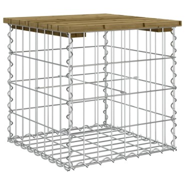 vidaXL Παγκάκι Κήπου Συρματοκιβώτιο 43x44x42cm Εμποτ. Ξύλο Πεύκου 1 τεμ.