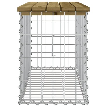vidaXL Παγκάκι Κήπου Συρματοκιβώτιο 83x31,5x42cm Εμποτ. Ξύλο Πεύκου 1 τεμ.