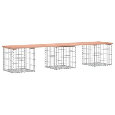 vidaXL Πάγκος Κήπου Συρματοκιβώτιο 203x44x42cm Μασίφ Ψευδοτσούγκα 1 τεμ.