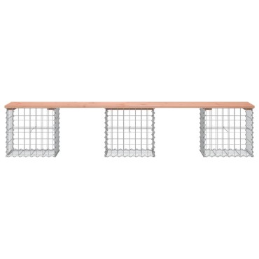 vidaXL Πάγκος Κήπου Συρματοκιβώτιο 203x44x42cm Μασίφ Ψευδοτσούγκα 1 τεμ.