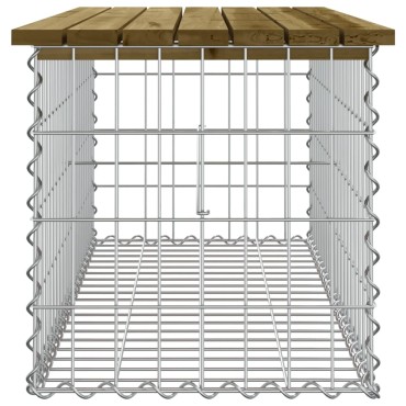 vidaXL Παγκάκι Κήπου Συρματοκιβώτιο 103x44x42cm Εμποτ. Ξύλο Πεύκου 1 τεμ.