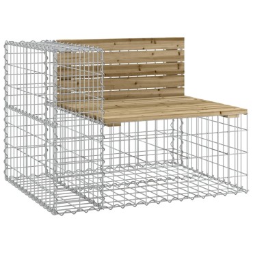 vidaXL Παγκάκι Κήπου Συρματοκιβώτιο 184x71x65,5cm Εμποτ. Ξύλο Πεύκου 1 τεμ.