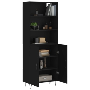 vidaXL Ντουλάπι Μαύρο 69,5x34x180cm από Επεξεργασμένο Ξύλο 1 τεμ.