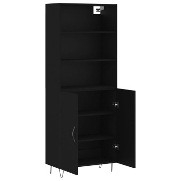 vidaXL Ντουλάπι Μαύρο 69,5x34x180cm από Επεξεργασμένο Ξύλο 1 τεμ.