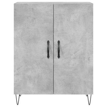 vidaXL Ντουλάπι Γκρι Σκυροδέματος 69,5x34x180cm Επεξεργασμένο Ξύλο 1 τεμ.