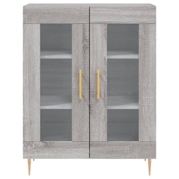 vidaXL Ντουλάπι Γκρι Sonoma 69,5x34x180cm Επεξεργασμένο Ξύλο 1 τεμ.