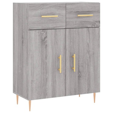 vidaXL Ντουλάπι Γκρι Sonoma 69,5x34x180cm Επεξεργασμένο Ξύλο 1 τεμ.