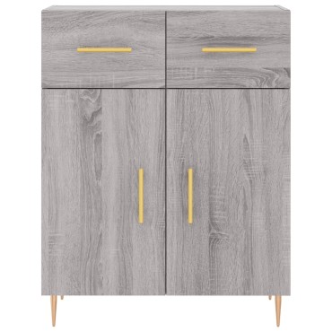 vidaXL Ντουλάπι Γκρι Sonoma 69,5x34x180cm Επεξεργασμένο Ξύλο 1 τεμ.
