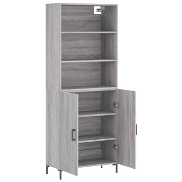 vidaXL Ντουλάπι Γκρι Sonoma 69,5x34x180cm Επεξεργασμένο Ξύλο 1 τεμ.